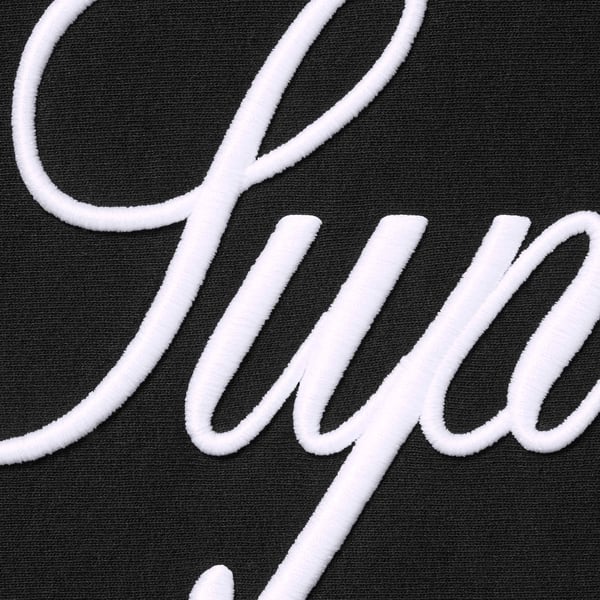 Supreme Raised Script Hooded Sweatshirt - Black (front)