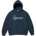 Supreme Raised Script Hooded Sweatshirt - Navy (front)