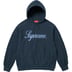 Supreme Raised Script Hooded Sweatshirt - Navy (front)