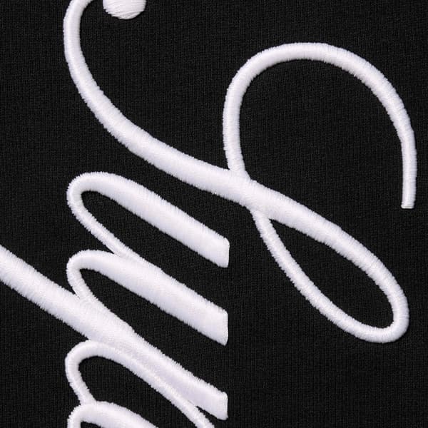 Supreme Raised Script Sweatpant - Black (front)