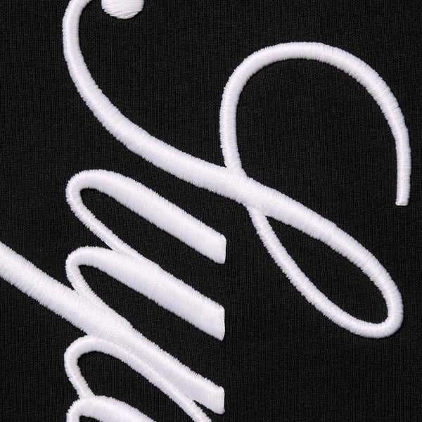 Supreme Raised Script Sweatpant - Black (front)
