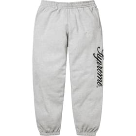 Supreme Raised Script Sweatpant Heather Grey