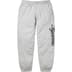 Supreme Raised Script Sweatpant - Heather Grey (front)
