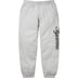 Supreme Raised Script Sweatpant - Heather Grey (front)