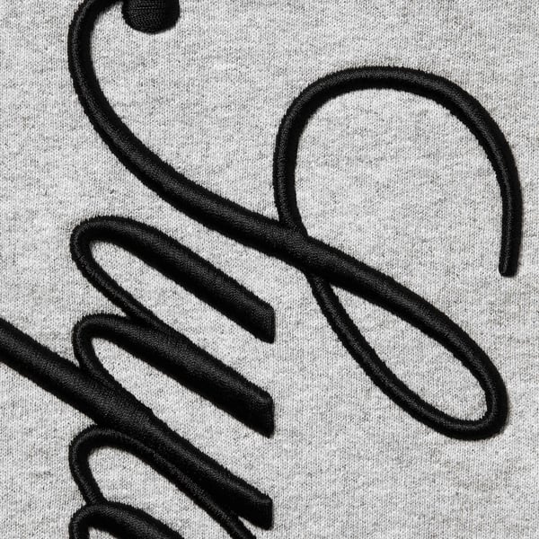 Supreme Raised Script Sweatpant - Heather Grey (front)