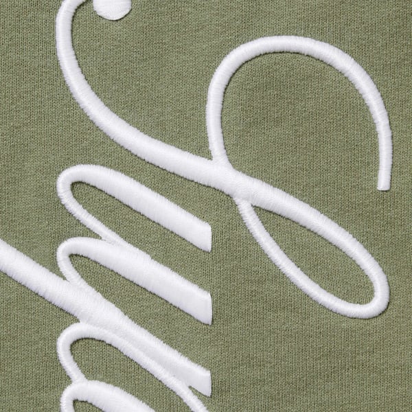 Supreme Raised Script Sweatpant - Light Olive (front)