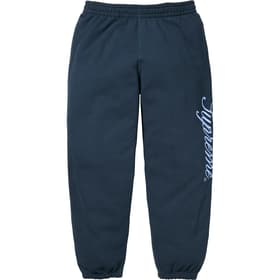 Supreme Raised Script Sweatpant Navy