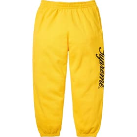 Supreme Raised Script Sweatpant Yellow