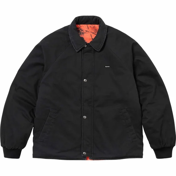 Supreme RealTree Reversible Quilted Work Jacket - Black (front)