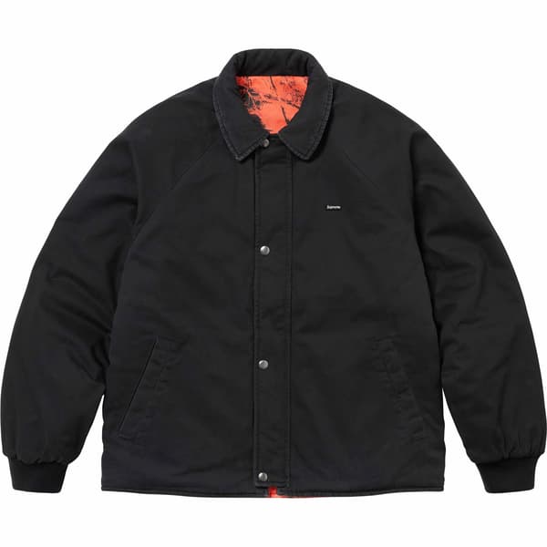Supreme RealTree Reversible Quilted Work Jacket - Black (front)