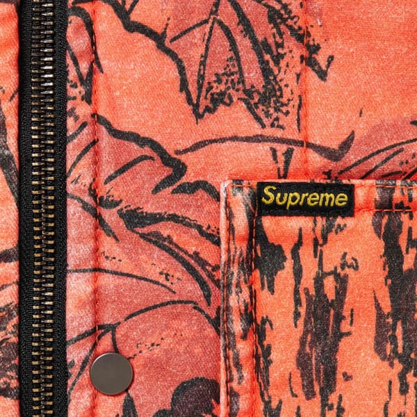 Supreme RealTree Reversible Quilted Work Jacket - Black (front)