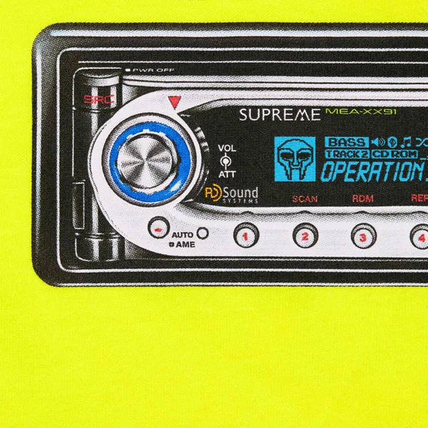 Supreme Receiver Tee - Fluorescent Yellow (front)