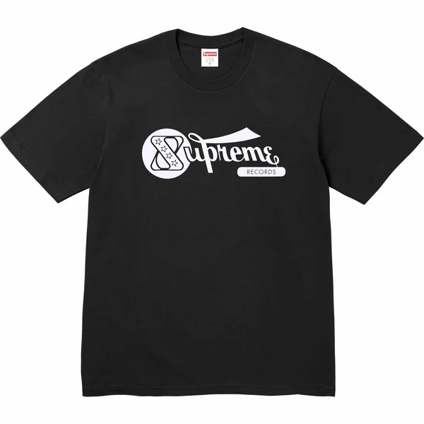 Supreme Records Tee - Black (front)