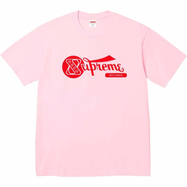 Supreme Records Tee - Light Pink (front)