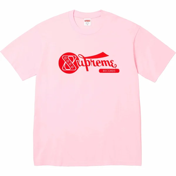 Supreme Records Tee - Light Pink (front)