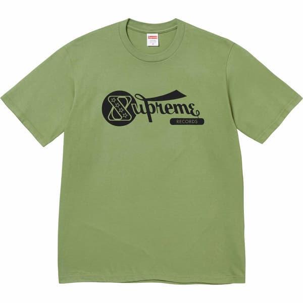 Supreme Records Tee - Moss (front)