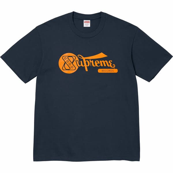Supreme Records Tee - Navy (front)