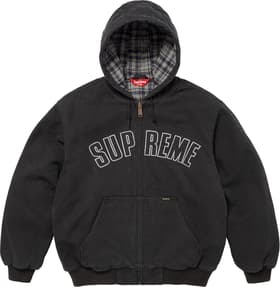 Supreme Reflective Arc Hooded Work Jacket Black