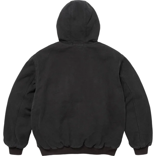 Supreme Reflective Arc Hooded Work Jacket - Black (front)