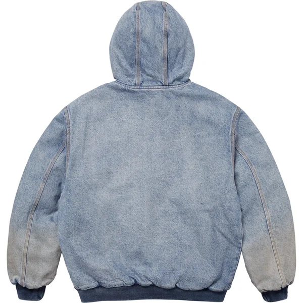 Supreme Reflective Arc Hooded Work Jacket - Denim (front)
