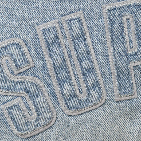 Supreme Reflective Arc Hooded Work Jacket - Denim (front)