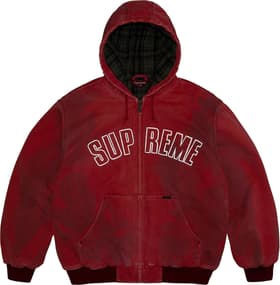 Supreme Reflective Arc Hooded Work Jacket Red