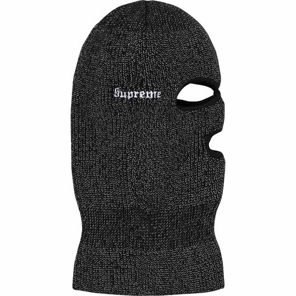 Supreme Reflective Balaclava - Black (front)