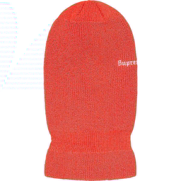 Supreme Reflective Balaclava - Orange (front)