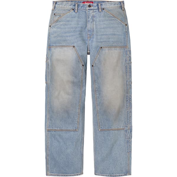 Supreme Reflective Double Knee Pant - Denim (front)