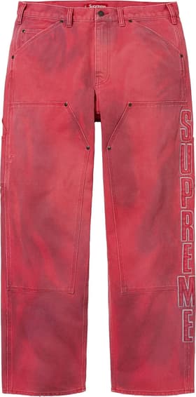 Supreme Reflective Double Knee Pant Red