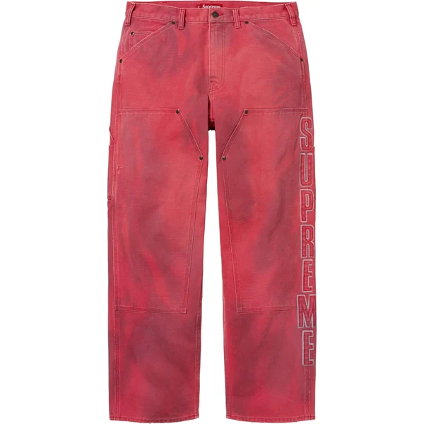 Supreme Reflective Double Knee Pant - Red (front)