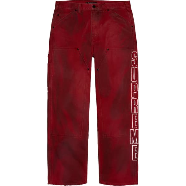 Supreme Reflective Double Knee Pant - Red (front)