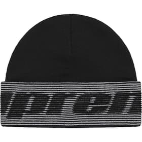 Supreme Reflective Jacquard Beanie Black