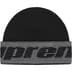 Supreme Reflective Jacquard Beanie - Black (front)