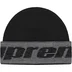 Supreme Reflective Jacquard Beanie - Black (front)