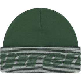 Supreme Reflective Jacquard Beanie Dark Green