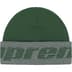Supreme Reflective Jacquard Beanie - Dark Green (front)