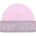 Supreme Reflective Jacquard Beanie - Light Pink (front)