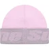 Supreme Reflective Jacquard Beanie - Light Pink (front)