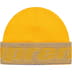 Supreme Reflective Jacquard Beanie - Mustard (front)