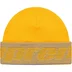 Supreme Reflective Jacquard Beanie - Mustard (front)