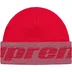 Supreme Reflective Jacquard Beanie - Red (front)