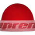 Supreme Reflective Jacquard Beanie - Red (front)