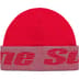 Supreme Reflective Jacquard Beanie - Red (front)