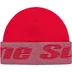 Supreme Reflective Jacquard Beanie - Red (front)