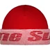 Supreme Reflective Jacquard Beanie - Red (front)