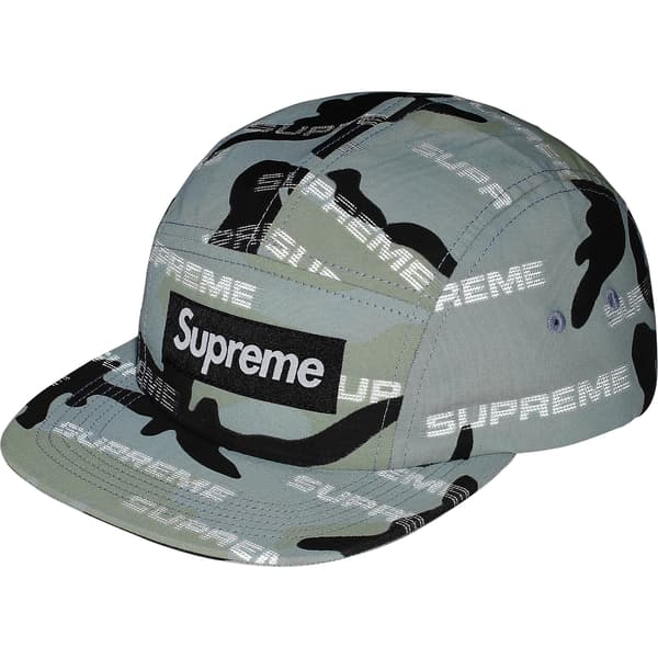 Supreme Reflective Jacquard Camp Cap - Arctic Woodland Camo (front)