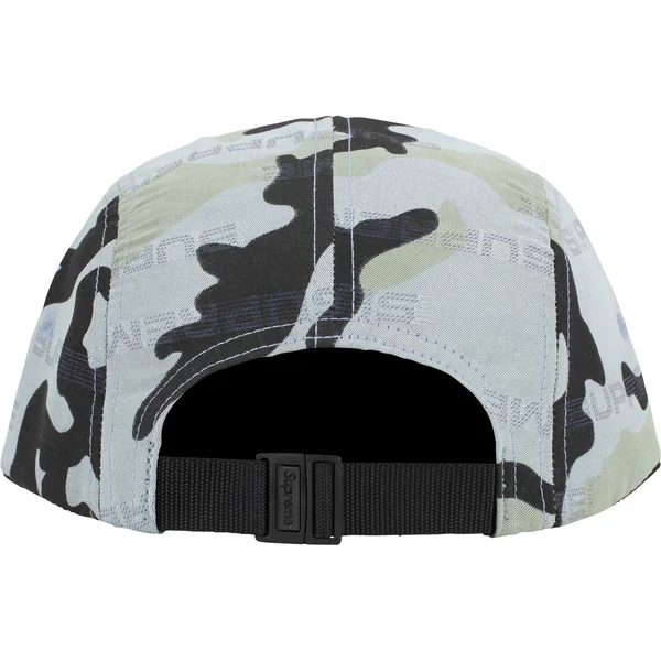 Supreme Reflective Jacquard Camp Cap - Arctic Woodland Camo (front)