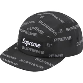 Supreme Reflective Jacquard Camp Cap Black