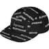Supreme Reflective Jacquard Camp Cap - Black (front)